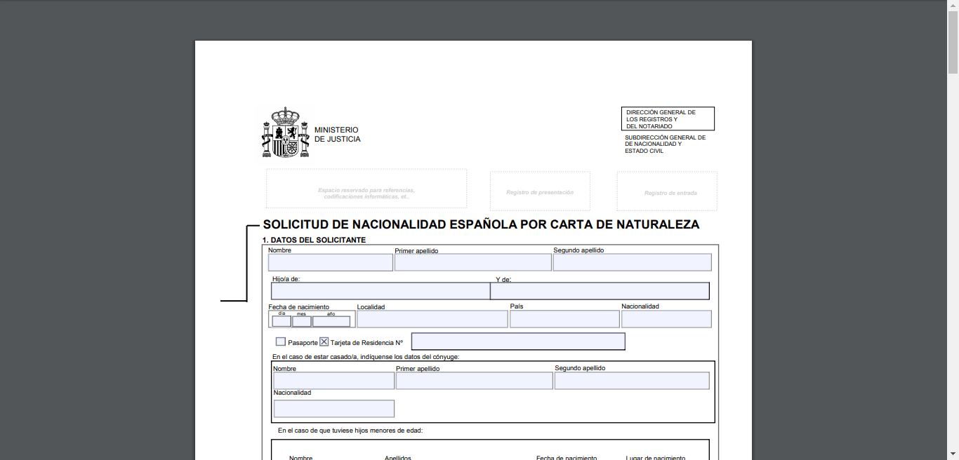 PDF nacionalidad española