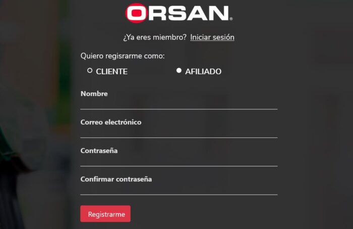 fracturación Orsan - Registrarse