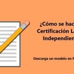 certificado laboral independiente en Colombia