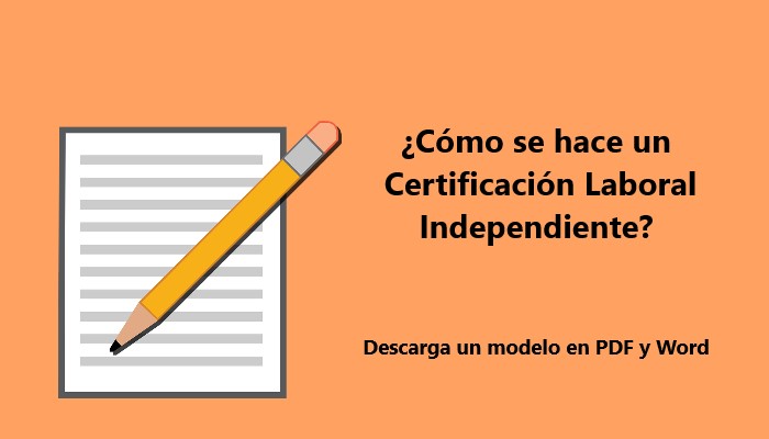certificado laboral independiente en Colombia