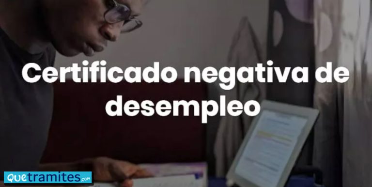 certificado negativa desempleo