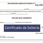 Certificado de Solteria argentina